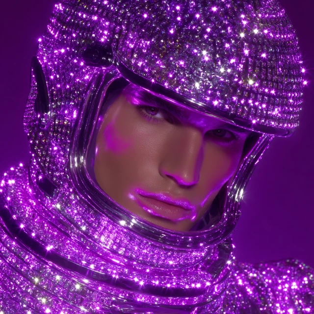 Anatolian Man in Neon Space Helmet