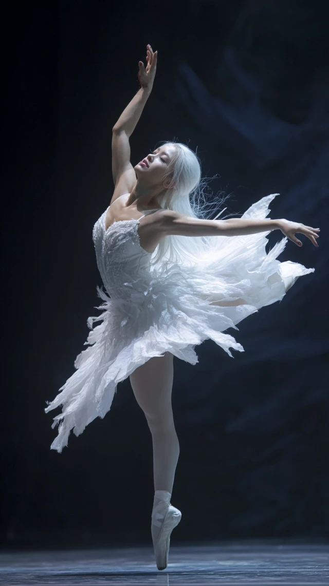 White Haired Ballerina Ballet Art