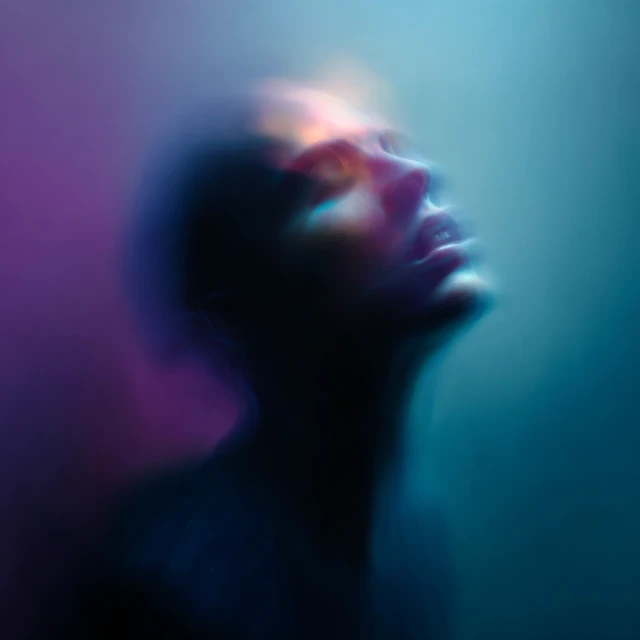 Abstract Portrait Ethereal Figure Cool Tones