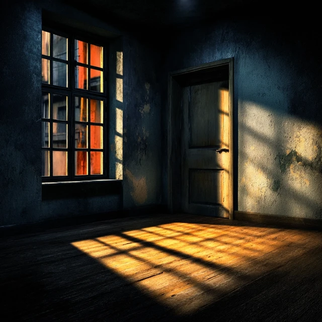 Empty French Apartment Late Afternoon Light