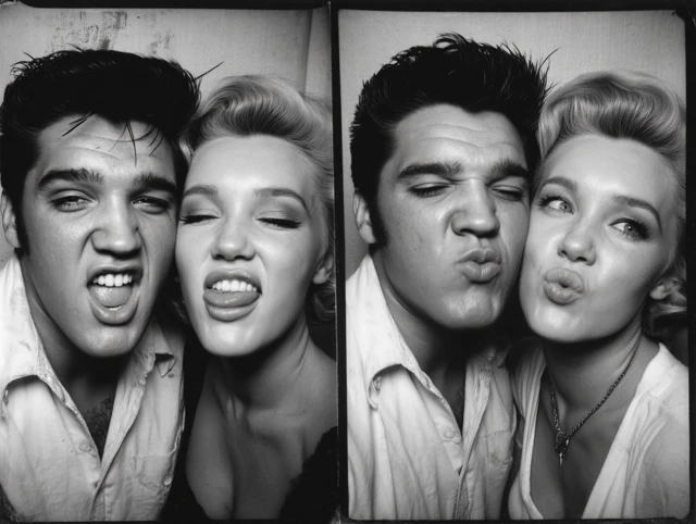 Elvis Presley and Marilyn Monroe Photo Booth Fun
