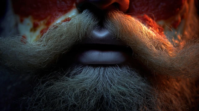 Pizza Beard Artistic Illustration