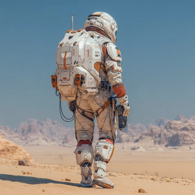 Astronaut Exploring Desert Planet Sci Fi Photography