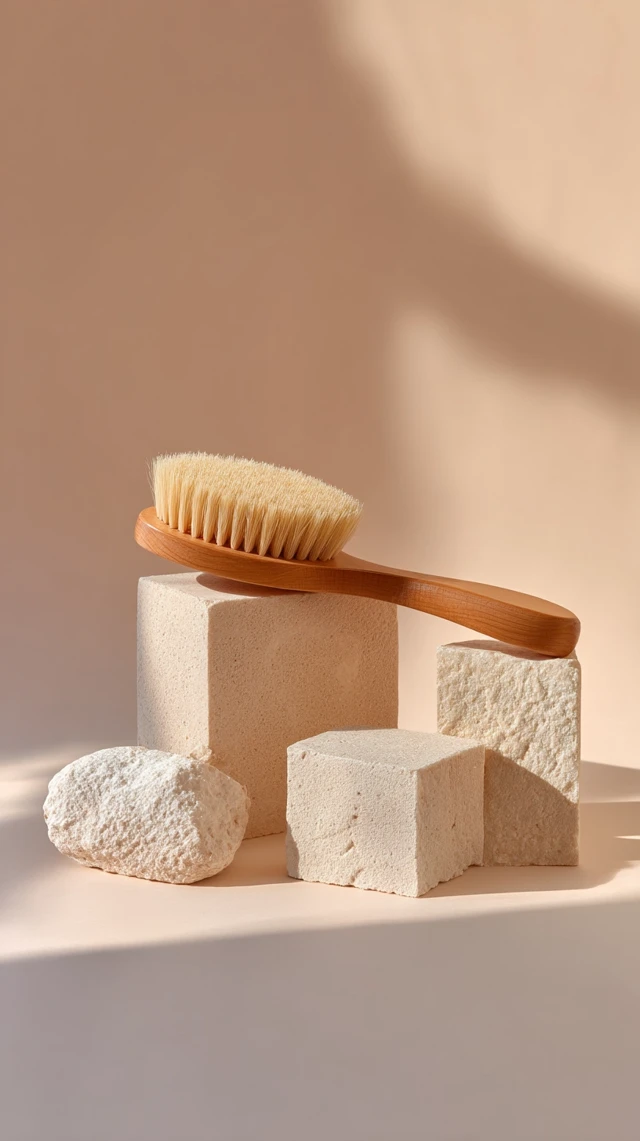 Wooden Body Brush Product Photoshoot Eco Friendly
