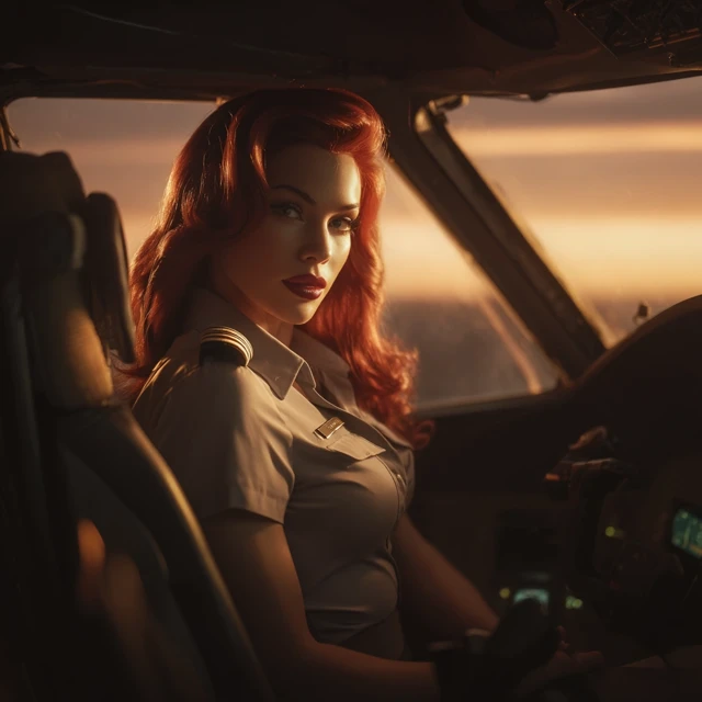 Jessica Rabbit as a Pilot at Dawn