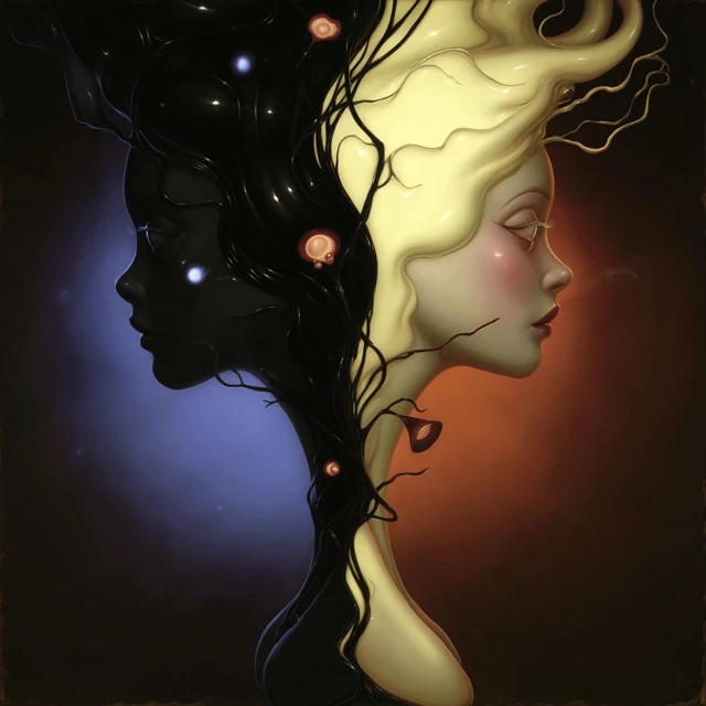 Evolving Creation: A Two-Sided Artistic Exploration