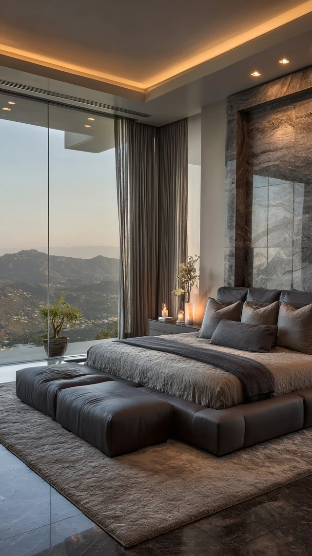 Luxury Bedroom in California with Stunning Views