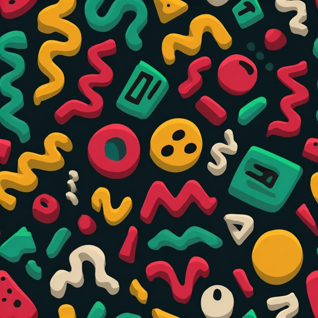 Neo Memphis Geometric Pattern Pop Art Design