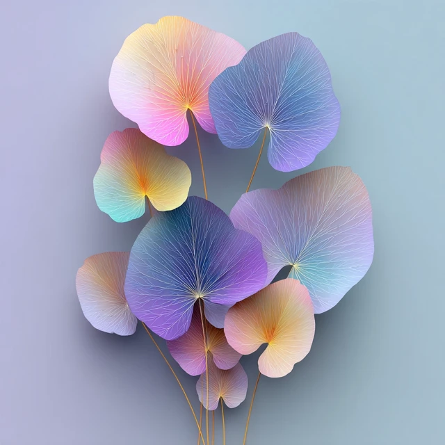 Taro Root Leaves Abstract Vector Art