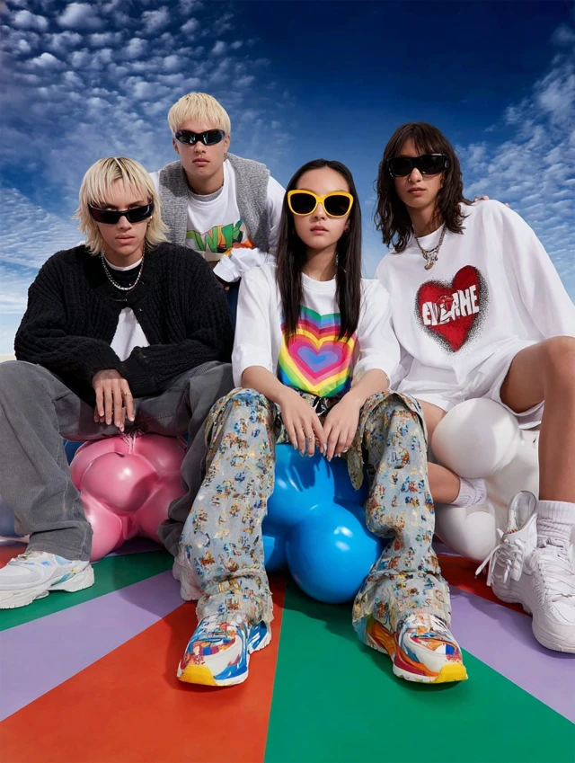 Teenagers Having Fun Bright Colors Cover Image