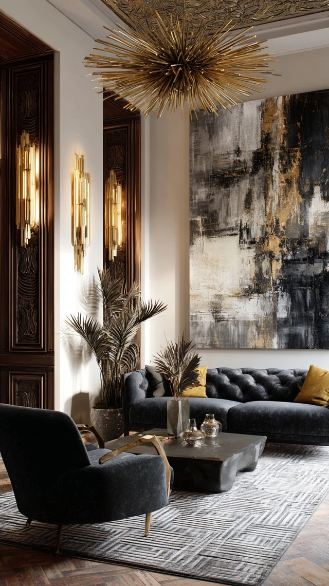 Midcentury Modern Living Room Art Deco Design