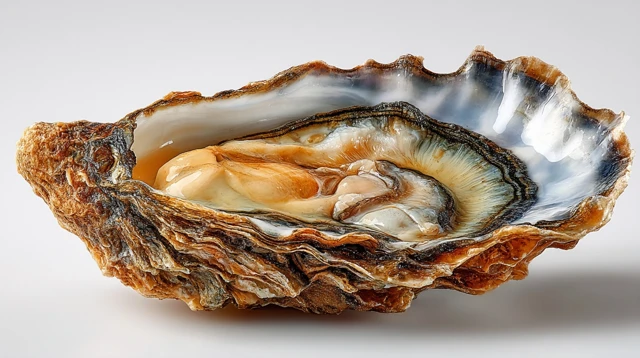 Fresh Oysters Food Photography White Background