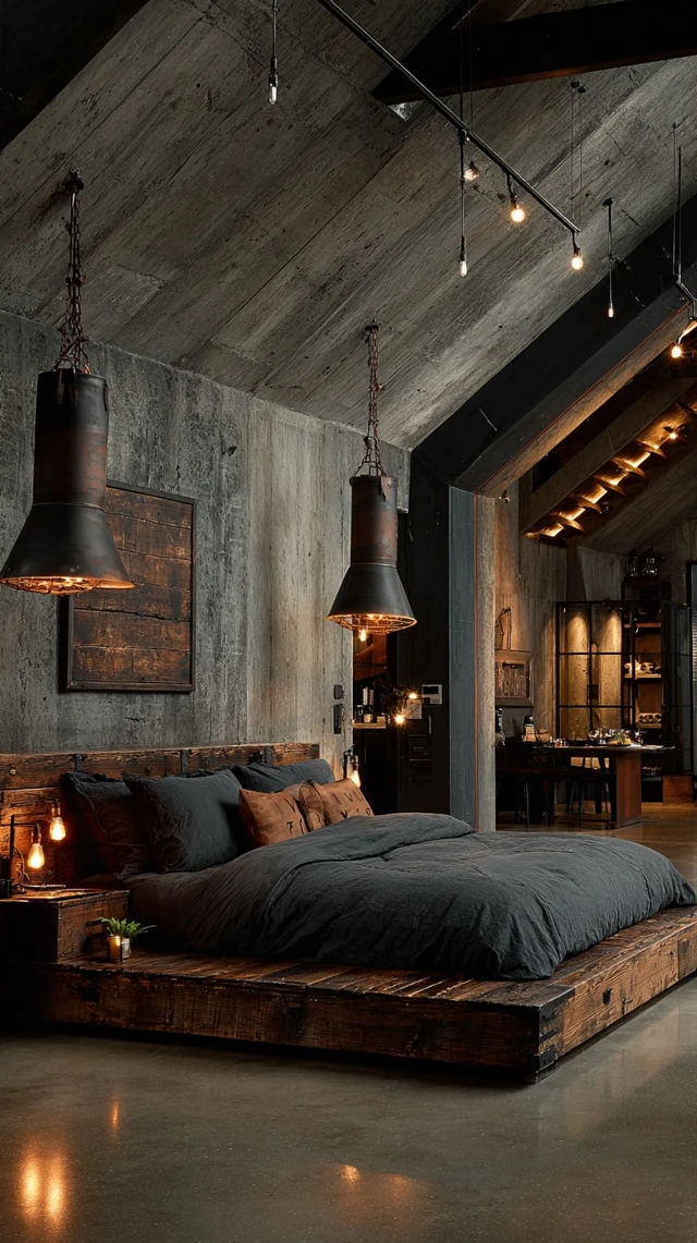 Industrial Bedroom Design Inspiration
