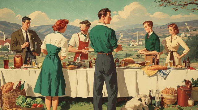 1950s Retro Dinner Scene in Pennsylvania