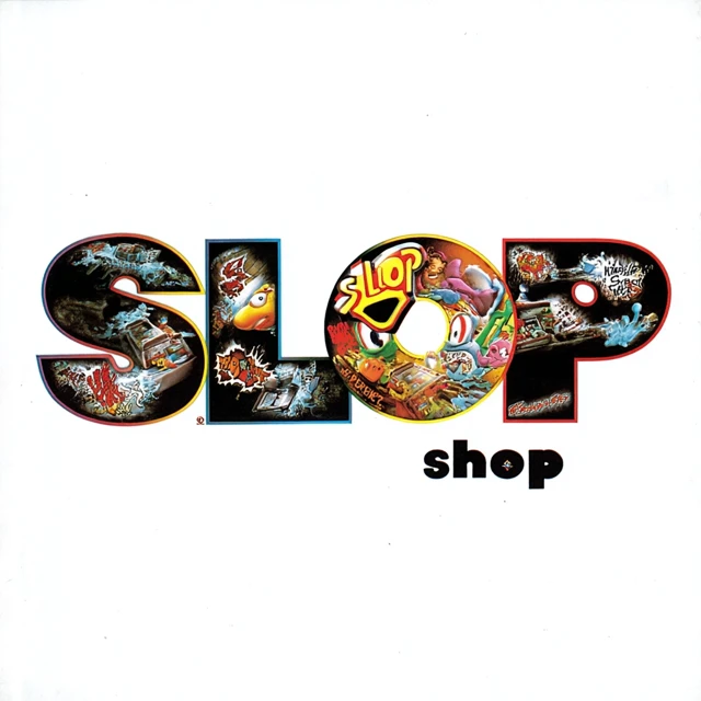Slop Shop Logo Design Text on White Background