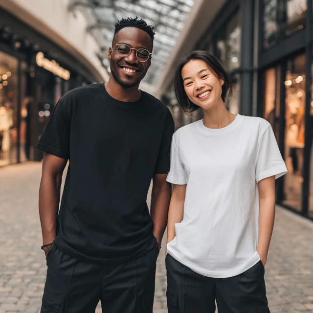 Unisex TShirt Mockup Street Style Friends