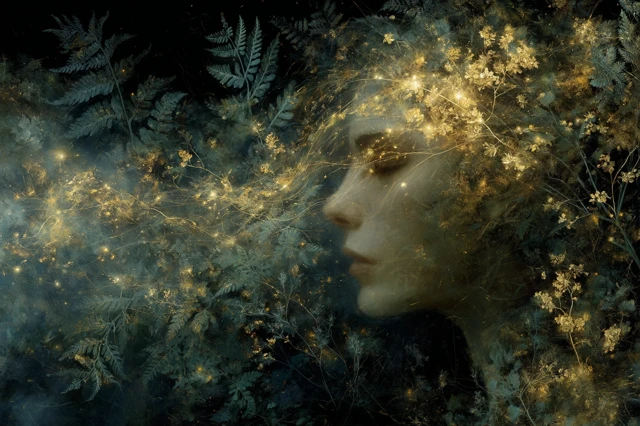 Surreal Oil Painting Feminine Force and Nature