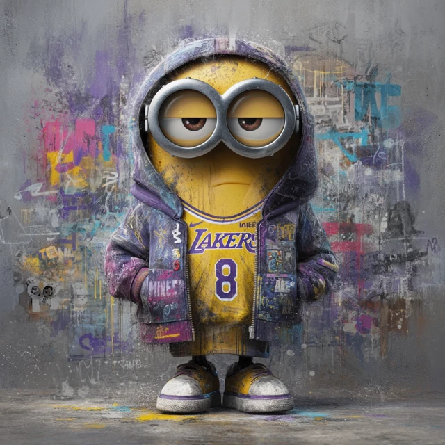 Minion as Kobe Bryant Lakers 3D Pixar