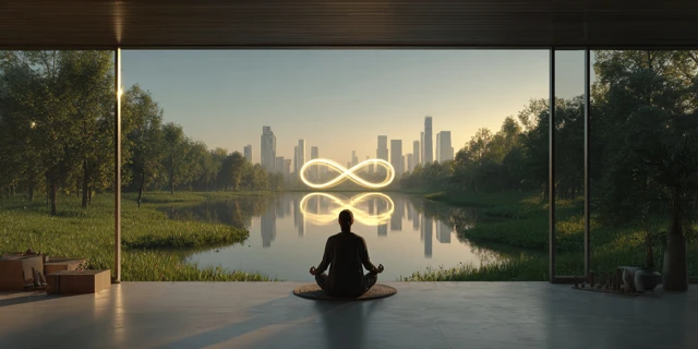 Meditation Peace Infinity Cityscape Serenity Home