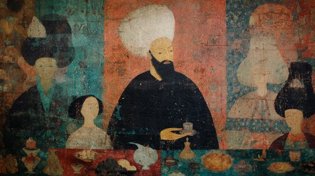 Murad II Ottoman Sultan in his Mansion Art