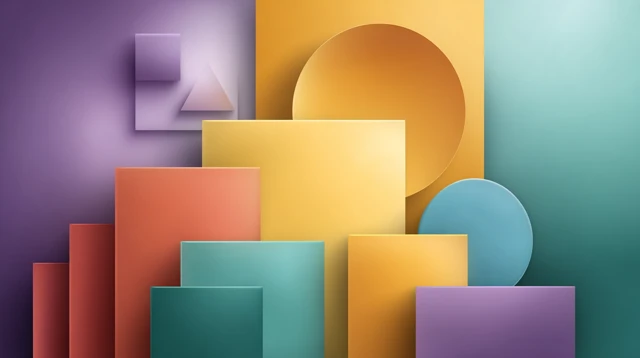Vibrant Geometric Shapes Background Art