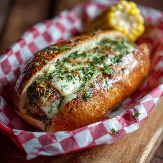 Choripan with Chimichurri and Corn Food Photography