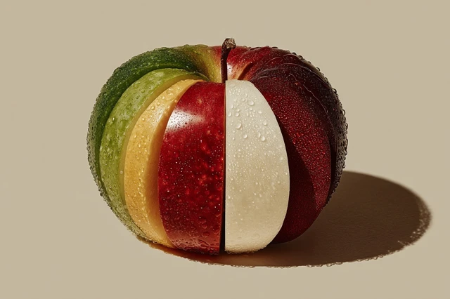 Sliced Apple Fruit Composition
