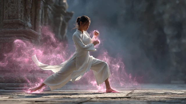 Vietnamese Martial Artist with Magical Energy