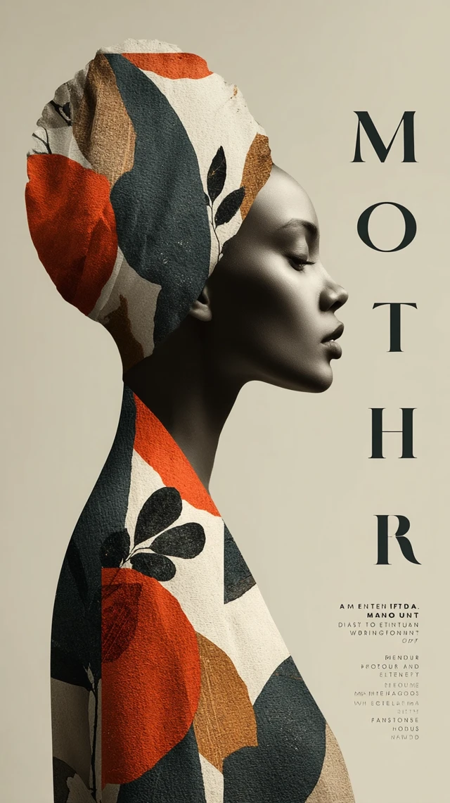 Mothers Day Poster: Elegant Art and Floral Design