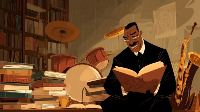 Bible Study Jazz Art Jacob Lawrence Style
