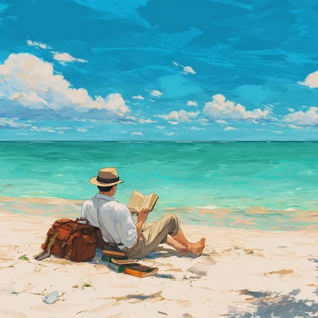 Summer Beach Reading A Peaceful Scene