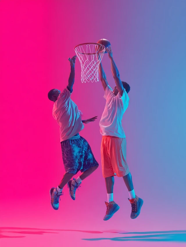 Basketball Players Sportswear Ad Lifestyle Campaign