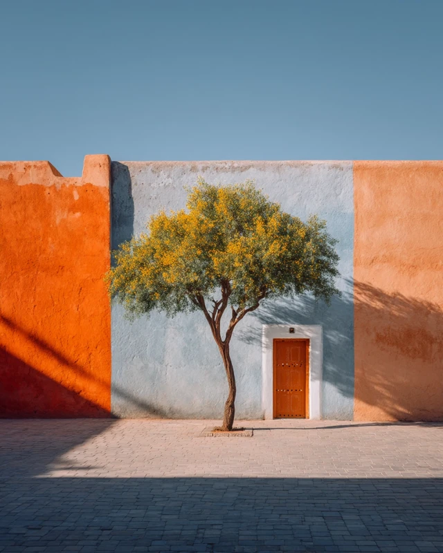 Marrakesh Alley Solitary Tree Photography