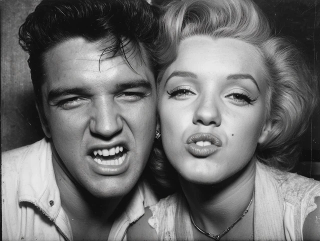 Elvis Presley and Marilyn Monroe Photo Booth Fun