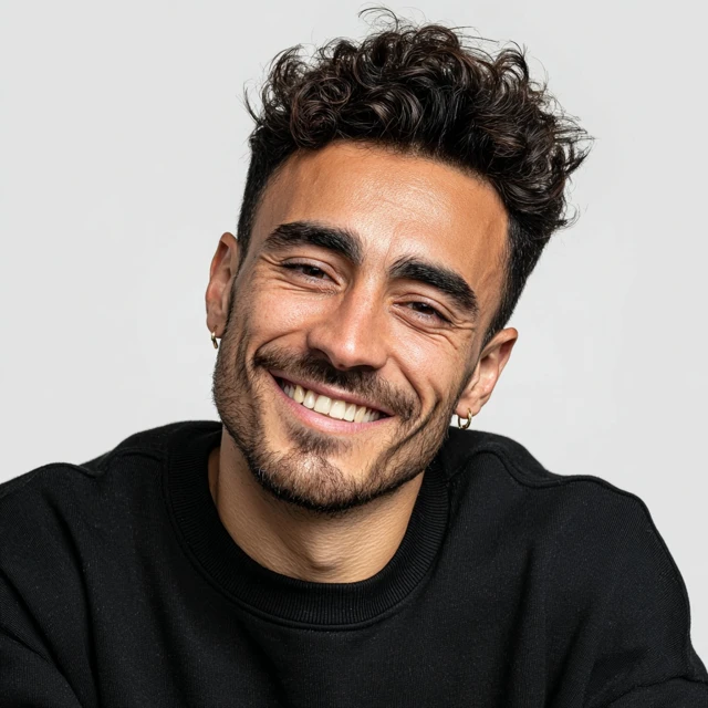Handsome Turkish Man Smiling Portrait Closeup