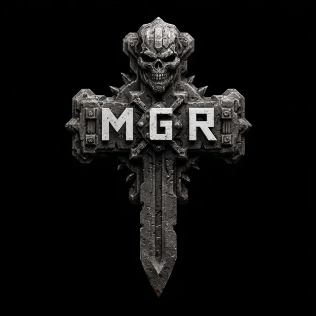 MGR Record Label Logo SciFi Horror Robotic