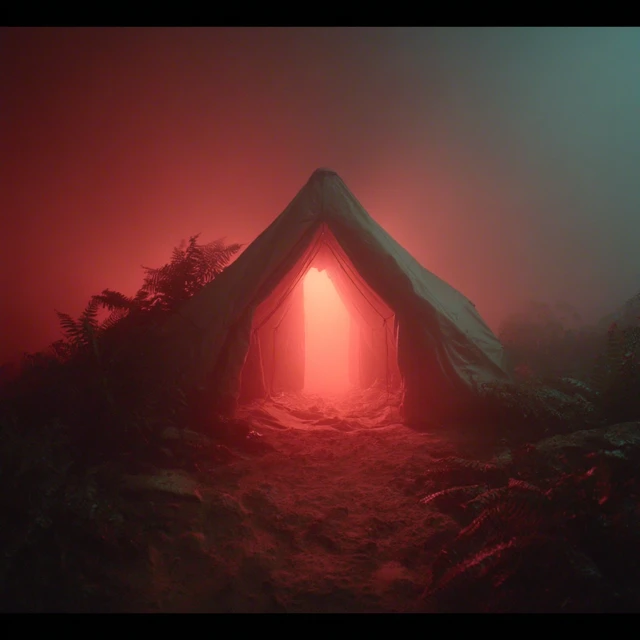 Camping Tent in Red Forest Mystery