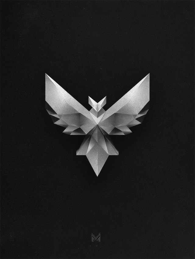 Geometric Hawk Emblem Luxury Branding