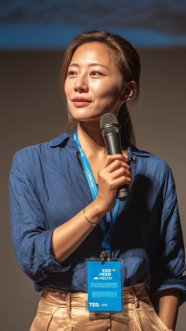 Korean Woman Speaker at Conference: Holistic Health Talk
