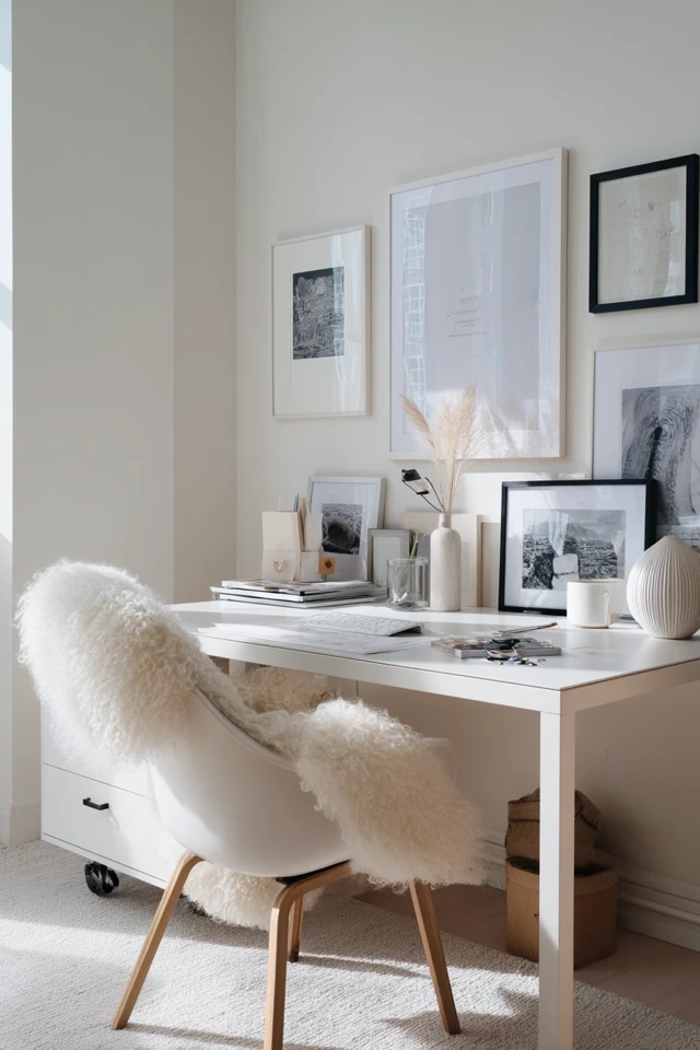 Scandinavian Home Office Interior Design Photography