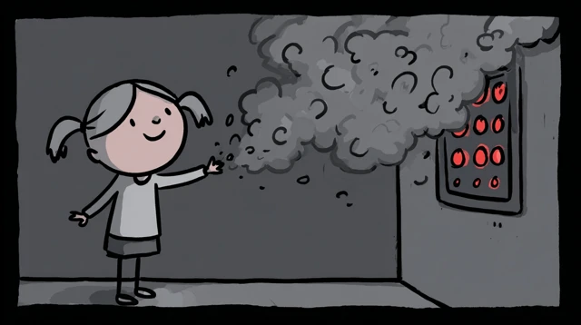 Cartoon Control Panel Emergency Child Rescue