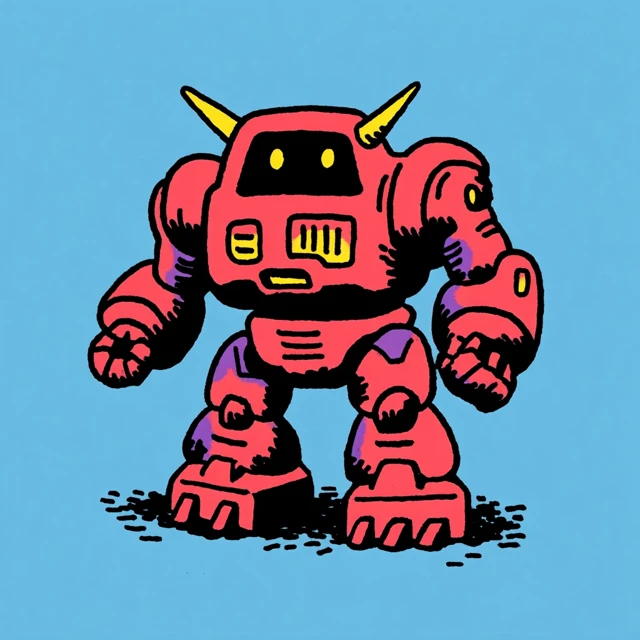 Colorful Vector Mecha Illustration