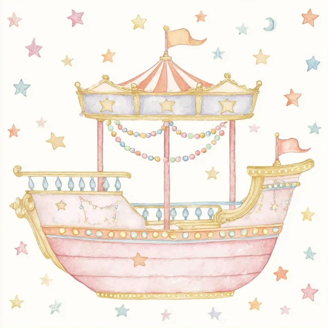 Whimsical Pirate Ship Playground Ride