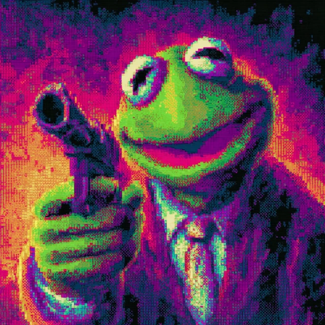 Kermit the Frog with a Gun