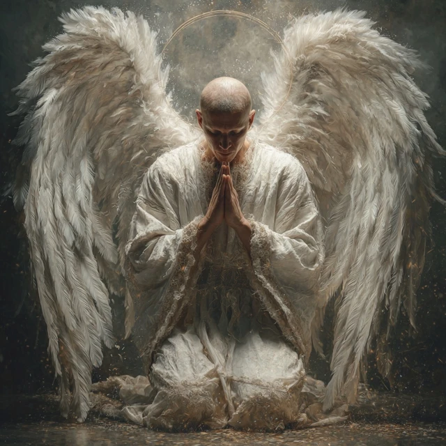 Angel Praying Stay Strong Believe in Miracles