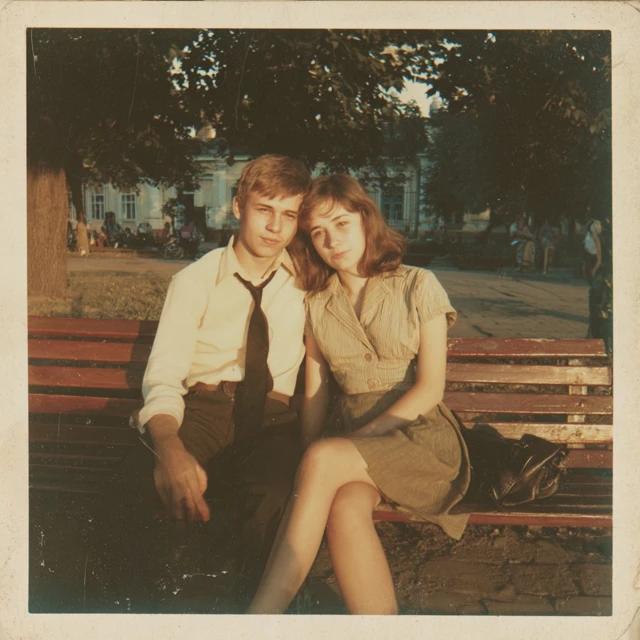 1970s Russian Couple Luhansk Portrait