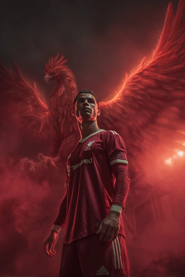 Ronaldo Liverpool FC Phoenix Football Art