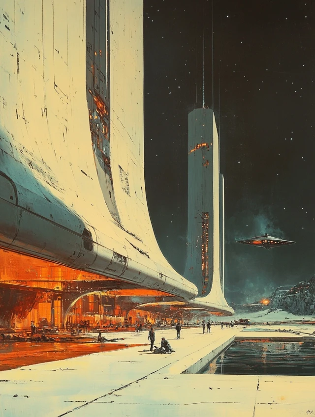 Futuristic Soviet Architecture Syd Mead Style