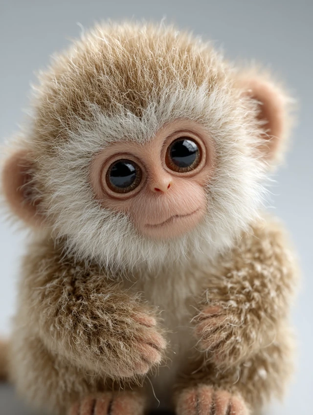 Fluffy Japanese Monkey Stuffed Animal
