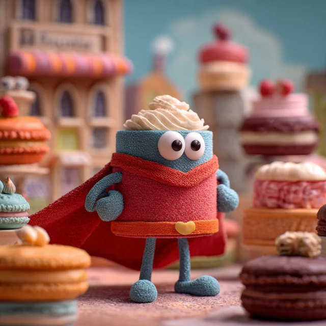 Superhero Cake Stop Motion Animation